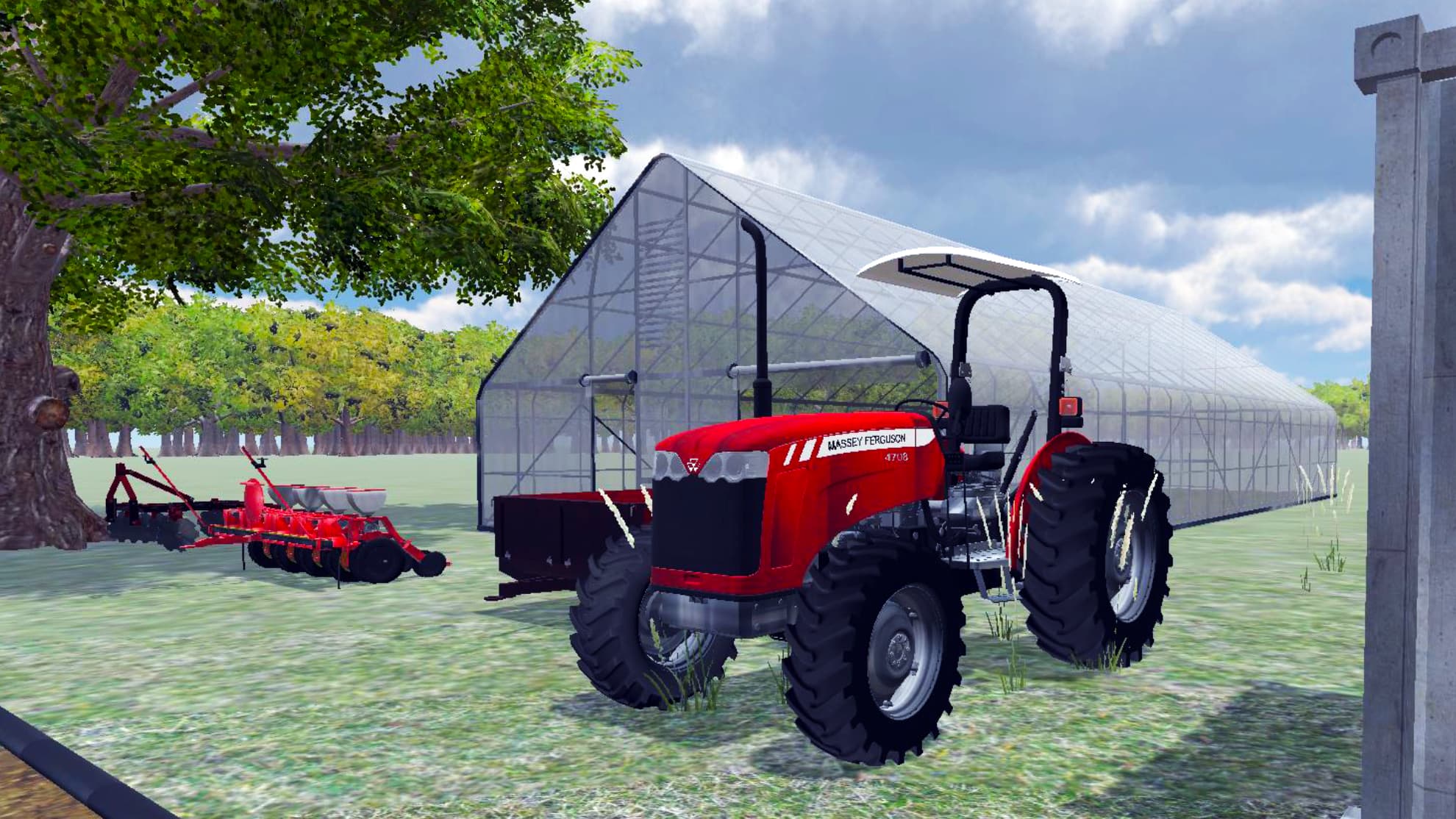 3D Modeling Massey Ferguson Tractor Asset