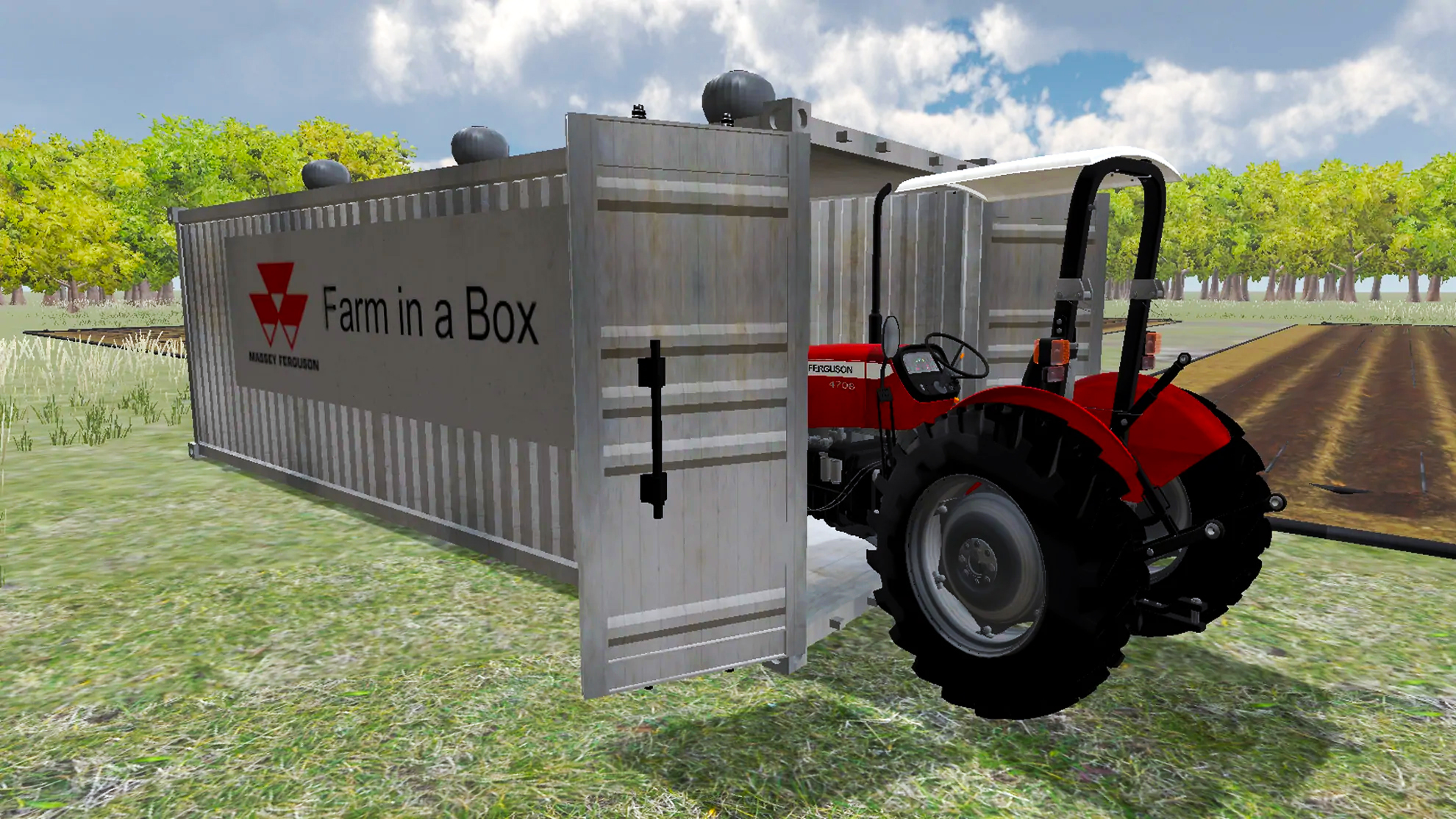 Virtual Reality 3D Model Massey Ferguson Tractor